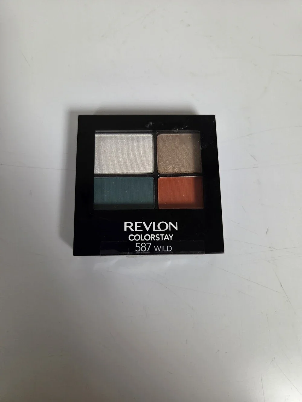 Revlon ColorStay Eyeshadow Quad 587 Wild Sauvage Teal, Orange & Neutral Shimmers